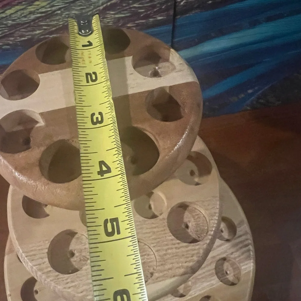 48 Wooden Essential Oil Holder. Hand crafted Organizer Display Stand – Brand New